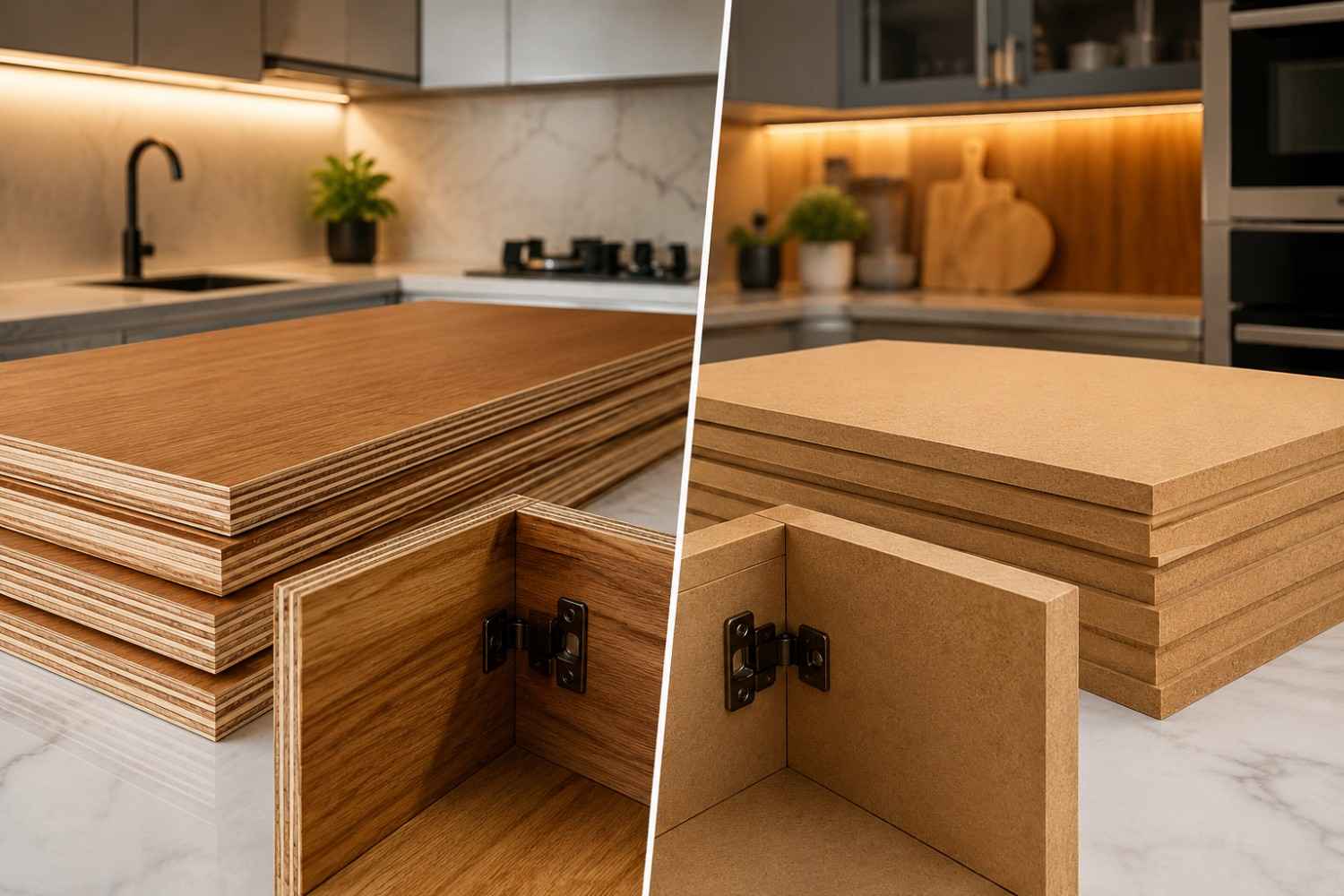 Marine Plywood vs MDF for Kitchen Cabinets Marine Plywood vs MDF for Kitchen Cabinets