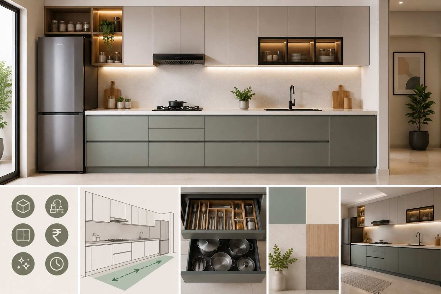 What Is an Inline Modular Kitchen Benefits Design Ideas and Expert Tips What Is an Inline Modular Kitchen Benefits Design Ideas and Expert Tips